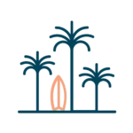 Icône de plage pour des destinations variées en Villages Vacances France.